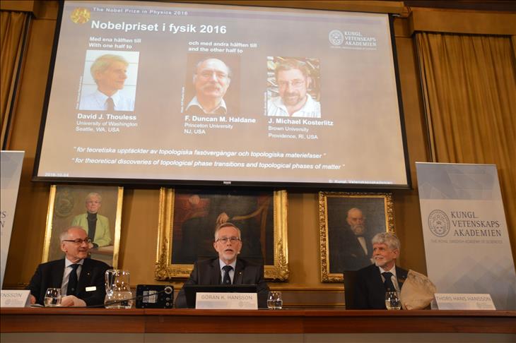 Le prix Nobel 2016 de physique décerné à 3 scientifiques britanniques