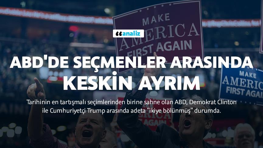 ABD'de seçmenler arasında keskin ayrım