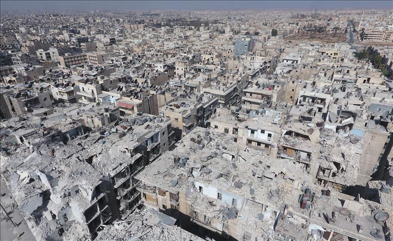 Drone footage devastation of Syria's