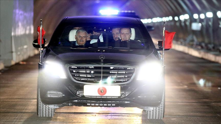 Istanbul: Erdogan first to drive through Eurasia Tunnel