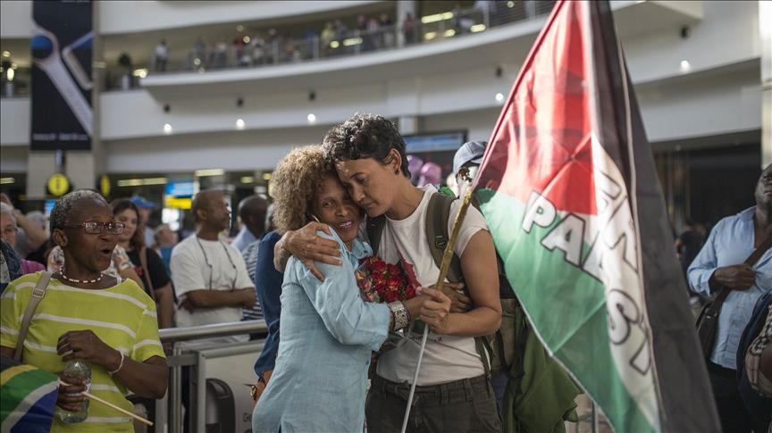 South African Olympian returns home after Gaza protest