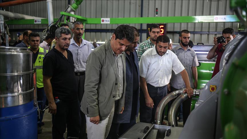 تيكا TIKA تفتتح معصرة زيتون الأحدث في قطاع غزة