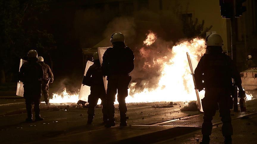 Protesters clash with police in Athens