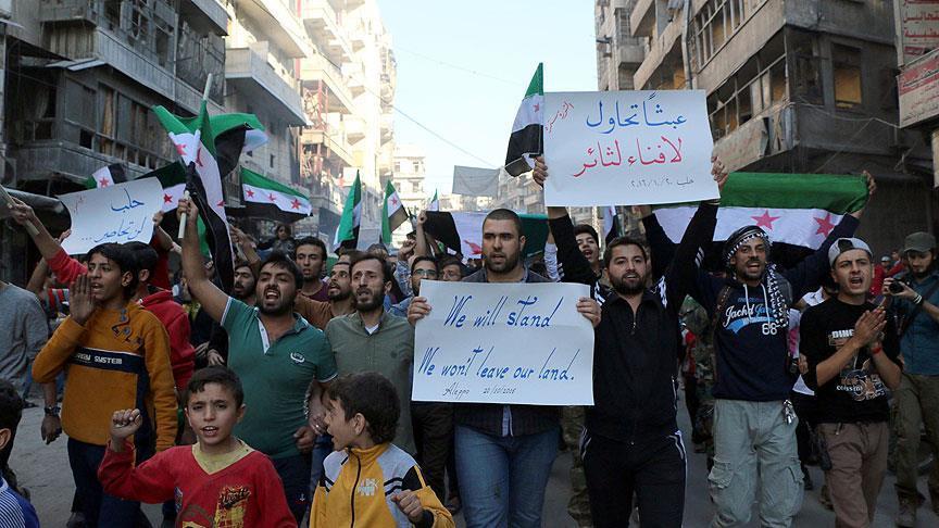 Aleppo residents protest planned Russian ‘evacuation’