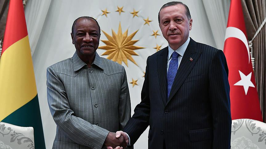 Cumhurbaşkanı Erdoğan Gine Cumhurbaşkanı Conde ile görüştü