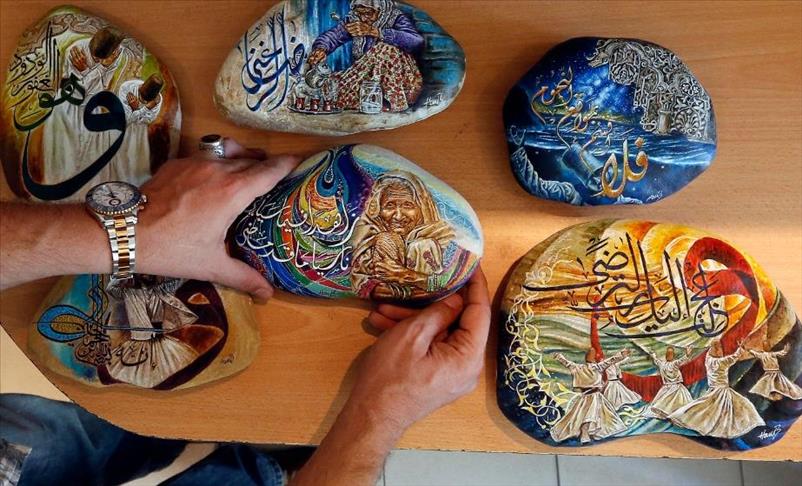 فنان لبناني يخل د الحضارة العثمانية و الدراويش على الأحجار تقرير