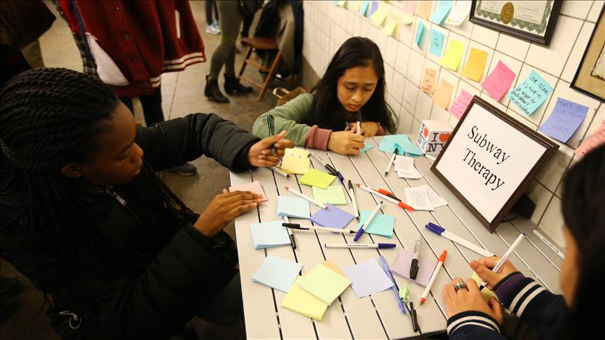 New Yorkers get Subway Therapy after bitter election