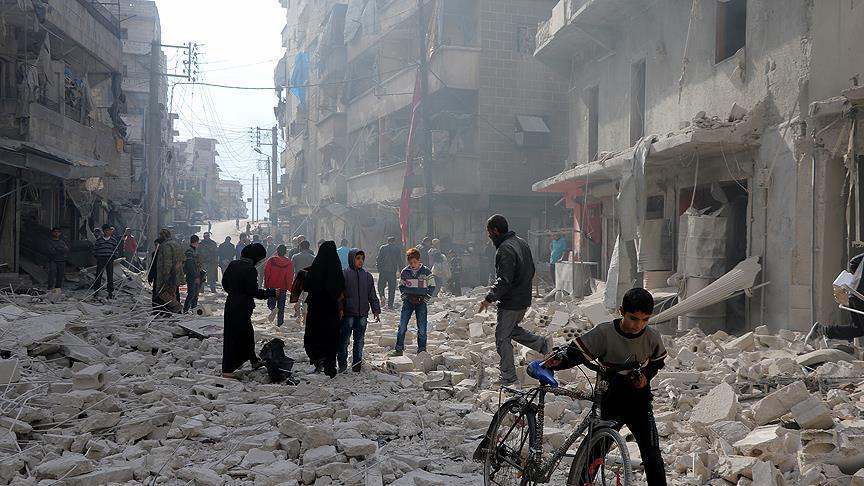 Russia, regime pounding Syria’s Aleppo: Local sources