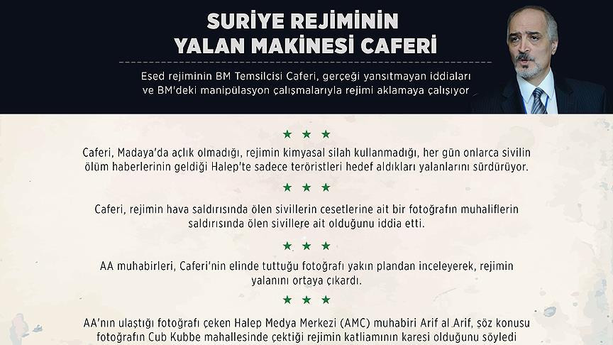 'Suriye rejiminin yalan makinesi Caferi'