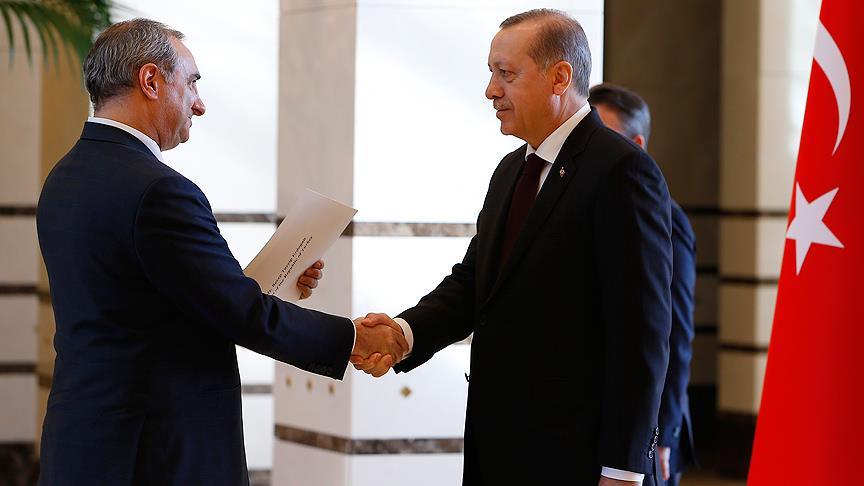 Cumhurbaşkanı Erdoğan İsrail'in Ankara Büyükelçisi Na'eh'i kabul etti