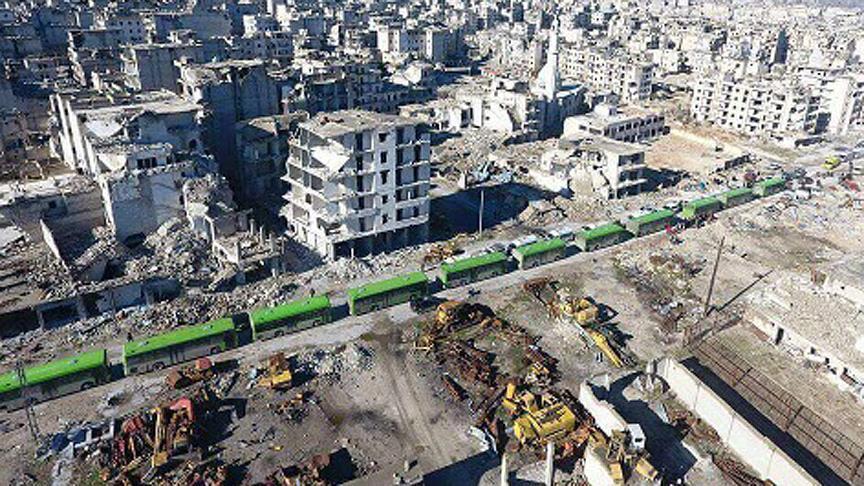 Civilian convoy leaves eastern Aleppo for Idlib