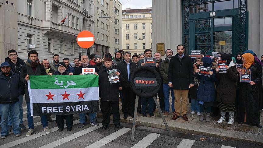 Avusturya’da 'Halep' protestosu 