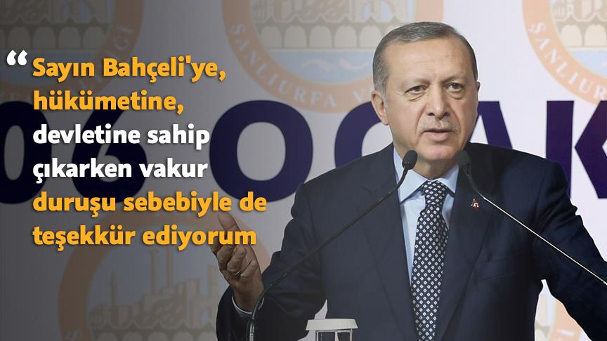 Cumhurbaşkanı Erdoğan: Biz bu ülkeyi cenk meydanlarında kurduk