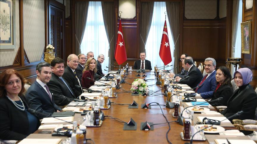 Cumhurbaşkanı Erdoğan, Atlantik heyetini kabul etti