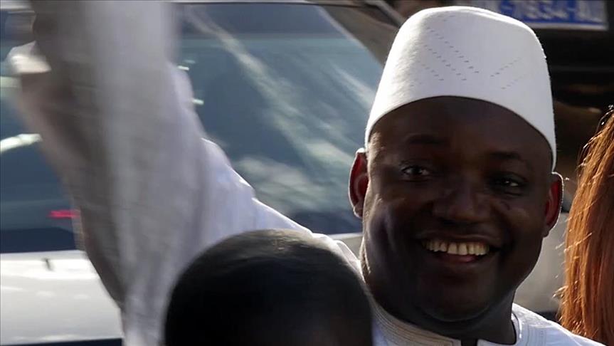 Gambia’s president-elect takes oath at Senegal embassy