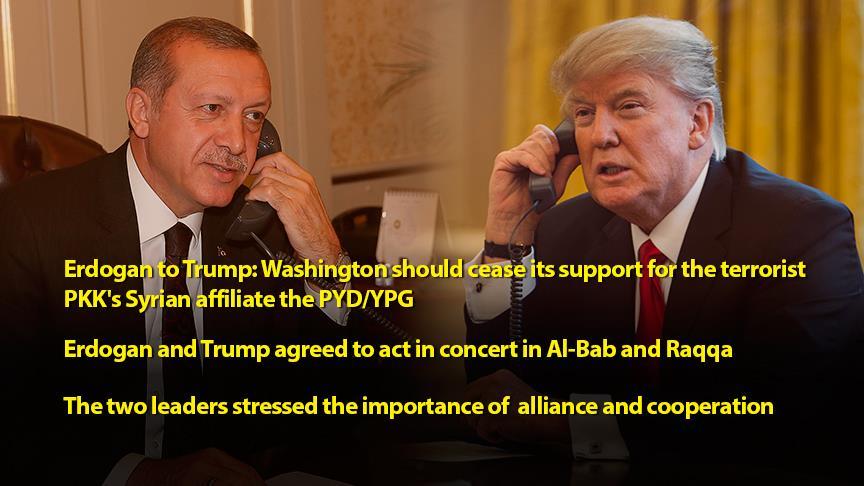 Erdogan, Trump discuss closer cooperation on terrorism