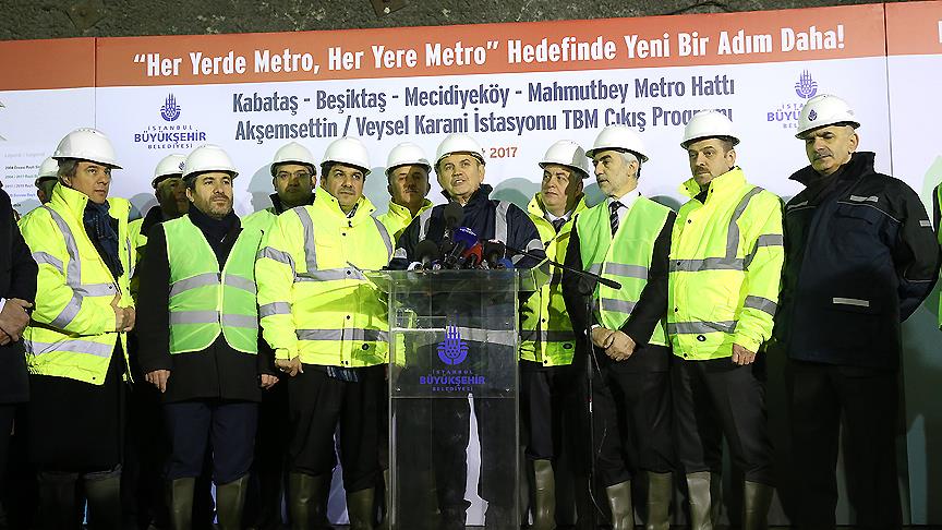 Kabataş-Meci̇di̇yeköy-Mahmutbey Metrosu çalışmaları sürüyor 