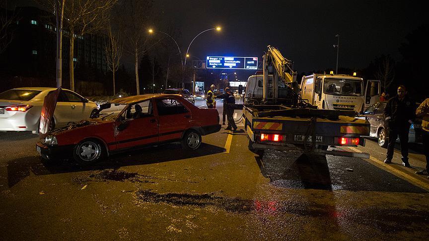 Başkentte Zincirleme Trafik Kazası: 4 Yaralı