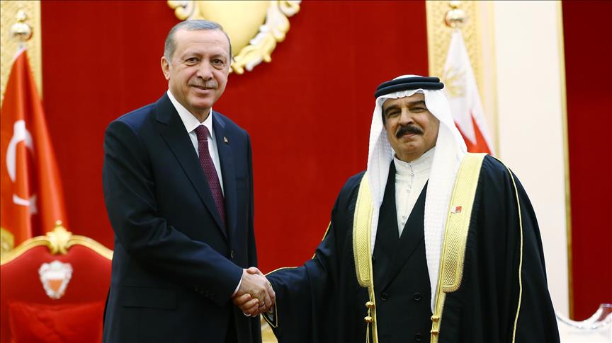 Turkey, Bahrain to work for regional stability: Erdogan