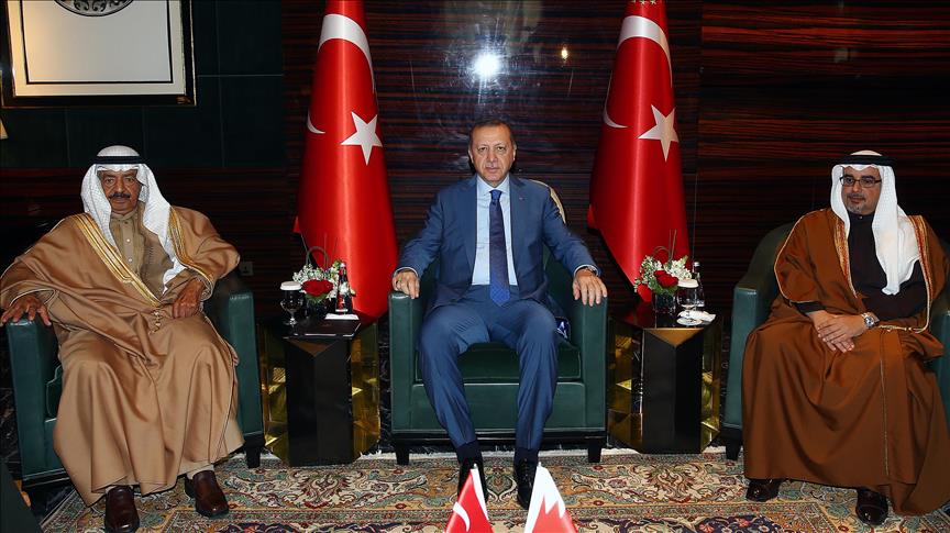 أردوغان يستقبل رئيس وزراء وولي عهد البحرين
