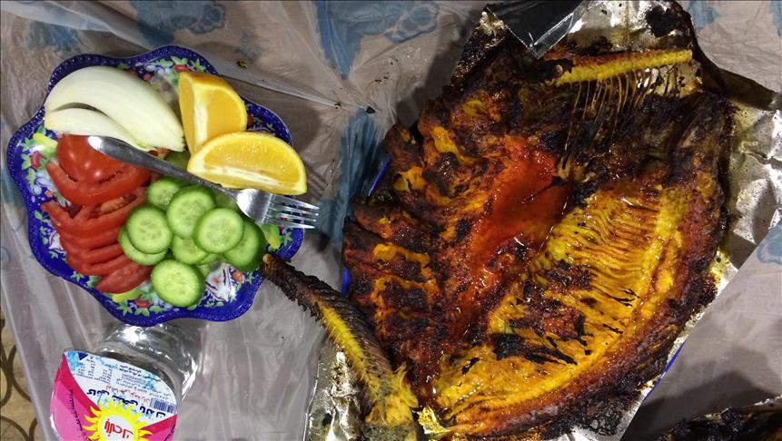 بازاڕی ماسی "سەلەمۆن" لە وەرزی زستاندا