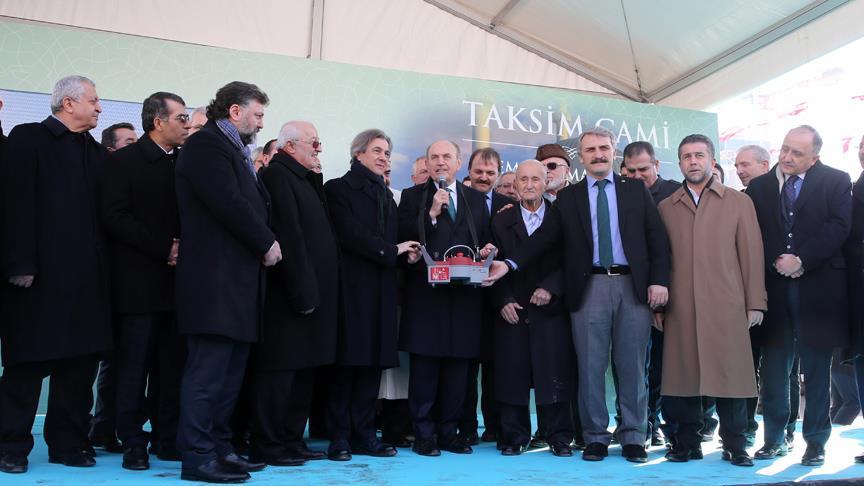 Taksim'e yapılacak caminin temeli atıldı