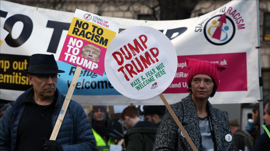 Diljem Velike Britanije održni protesti protiv posjete Trumpa Londonu