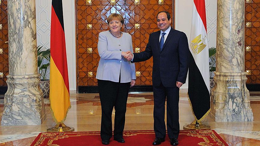 Germany’s Merkel in Egypt for first time since Mubarak