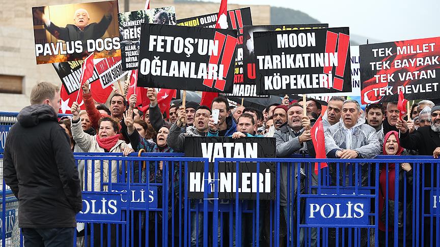 Erdoğan'a suikast girişiminin sanıklarına protesto