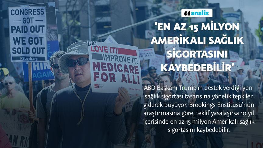 'En az 15 milyon Amerikalı sağlık sigortasını kaybedebilir'
