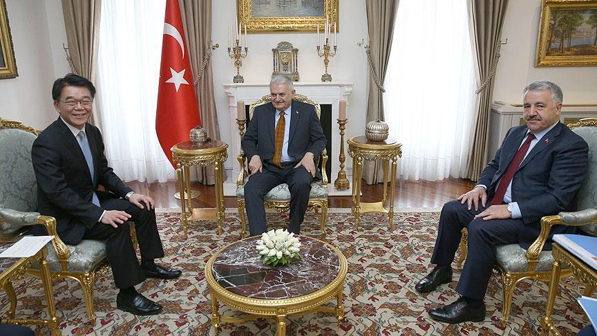 Başbakan Yıldırım Güney Kore Ulaştırma Bakanı Kang Ho-In'i kabul etti