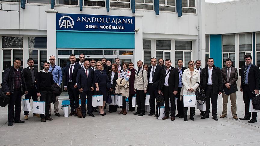 Bosna Hersek ve Sırbistanlı gazetecilerden AA'ya ziyaret