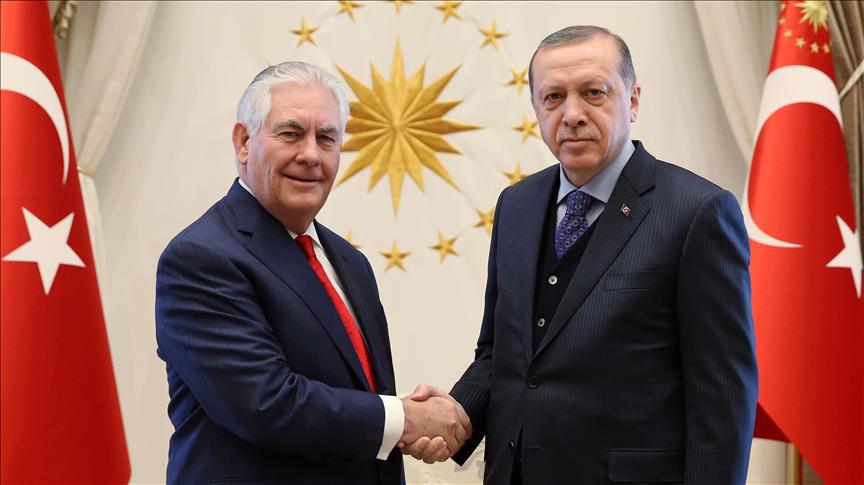 Erdoğan priti në takim Sekretarin amerikan Tillerson