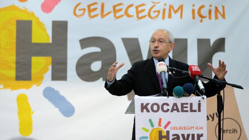 CHP Genel Başkanı Kılıçdaroğlu: Demokrasi diyorsanız 'hayır' oyu kullanmak zorundasınız