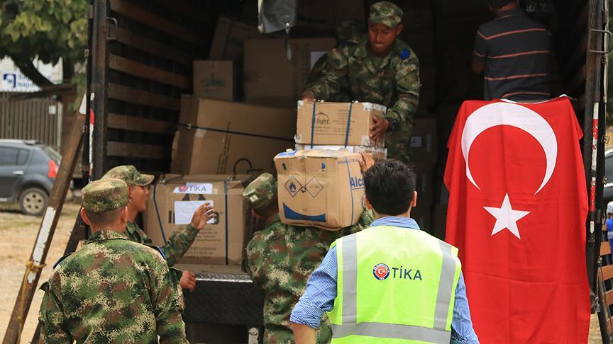 Türkiye'nin yardımları Kolombiya'daki afet bölgesine ulaştı