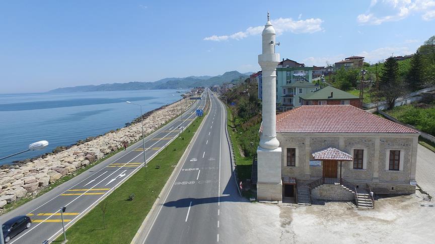 Ordu'da tarihi cami minaresine kavuştu
