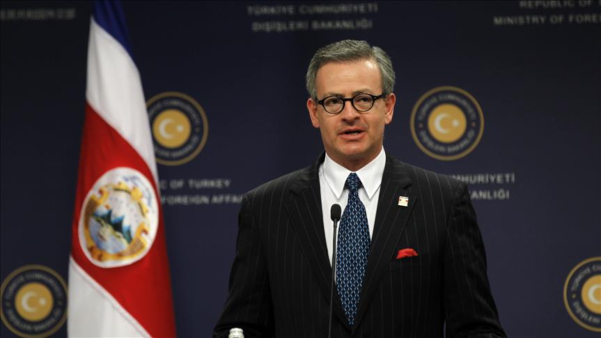 Costa Rican FM applauds newfound friendship with Turkey