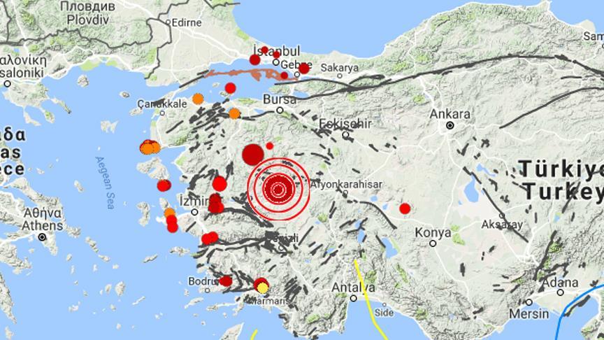 Manisa'da 4,9 büyüklüğünde iki deprem