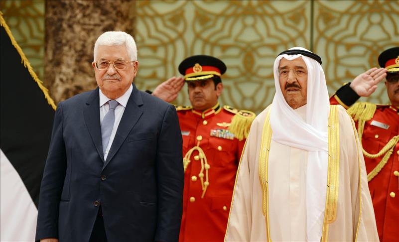 دیدار امیر کویت با رئیس دولت فلسطین
