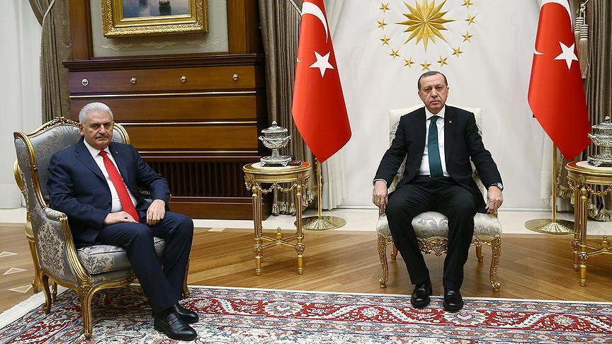 Serokomar Erdogan, Serokwezîr Yildirim qebûl kir