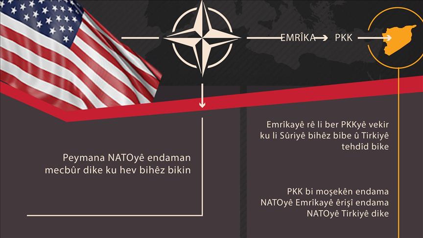 Emrîka bi şirîkatiya PYD/PKKyê peymana NATOyê îxlal dike