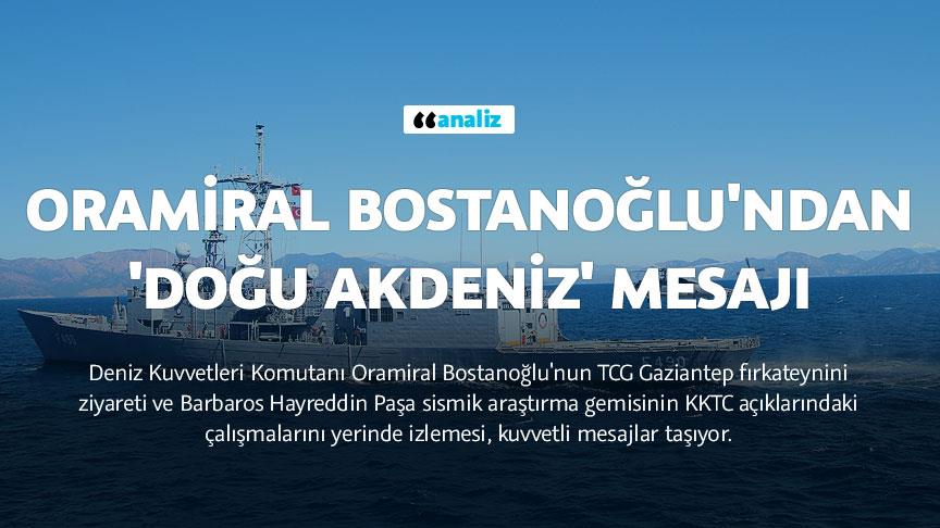 Oramiral Bostanoğlu'ndan 'Doğu Akdeniz' mesajı