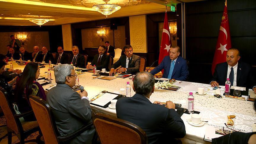 دیدار اردوغان با مدیران ارشد اجرایی هندوستان