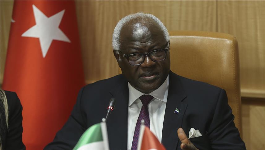 Sierra Leone president visits Turkish parliament