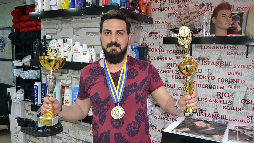 Siirtli kuaför Ukrayna'dan madalya ile döndü