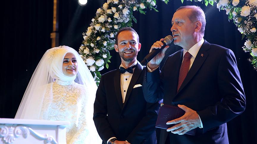 Cumhurbaşkanı Erdoğan nikah şahidi oldu