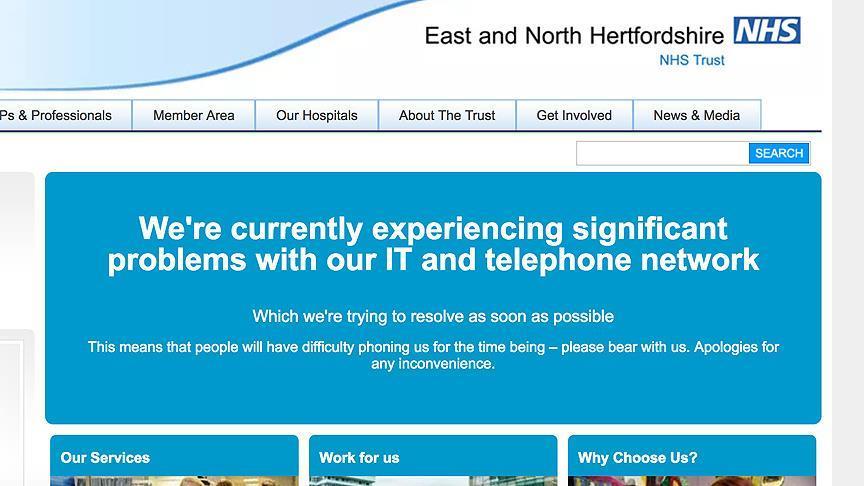 Massive cyber attack hits British healthcare services