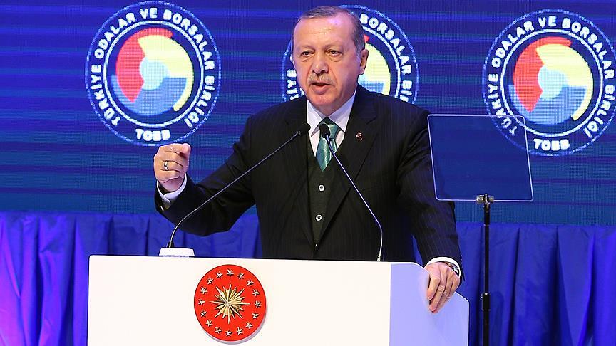 Cumhurbaşkanı Erdoğan: Yüzde 100 yerli otomobilimizi TOBB içerisinden çıkartalım