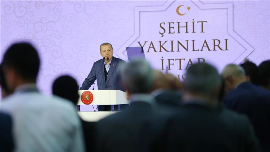 Turkish president meets martyrs' relatives in Istanbul