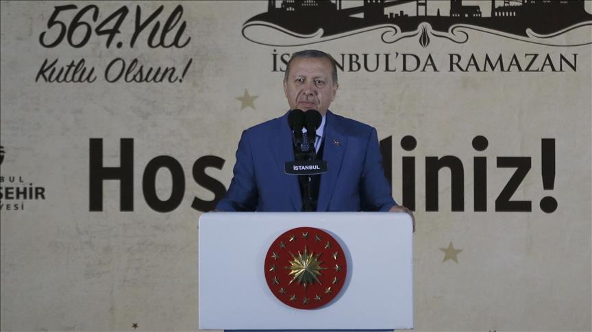 Turkish president celebrates conquest of Istanbul